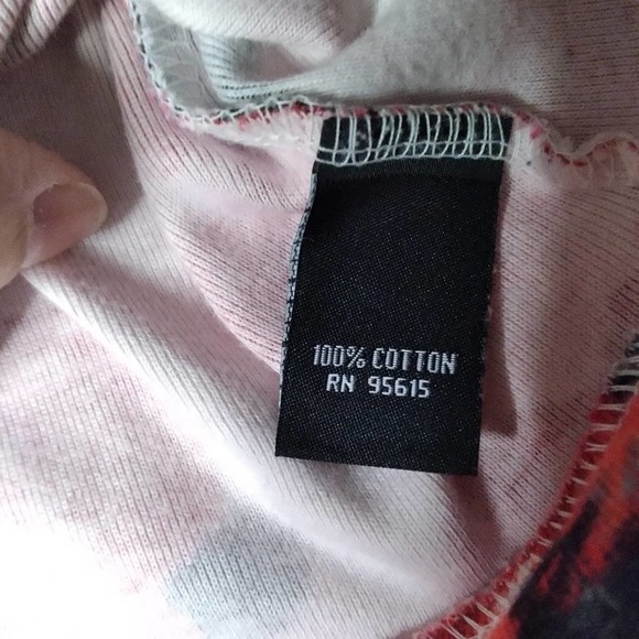 RAFAELLA Red White Black Button Cardigan Sweater Medium - Picture 4 of 6